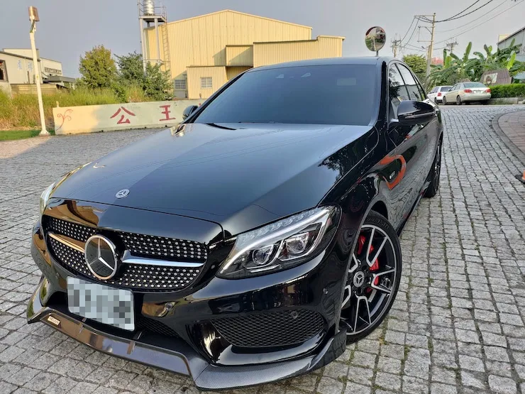 2016 Benz C450 4MATIC AMG 23P 抬顯 夜色鋁圈 黑/紅皮椅